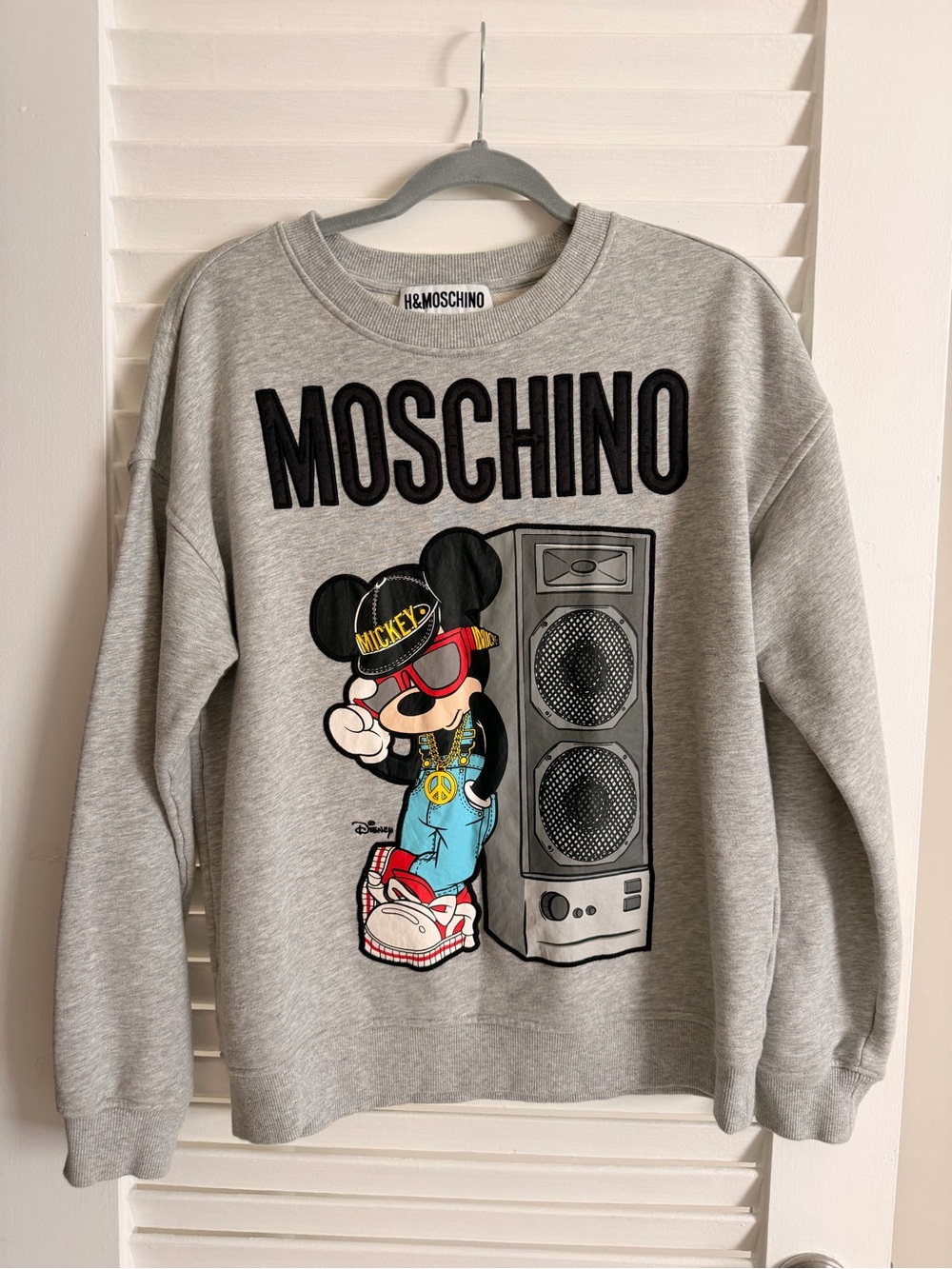 Moschino& H&M collab 
Mickey Sweatshirt grey